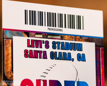 Super Bowl LX Ticket Stub Single Layer Metal Wall Art