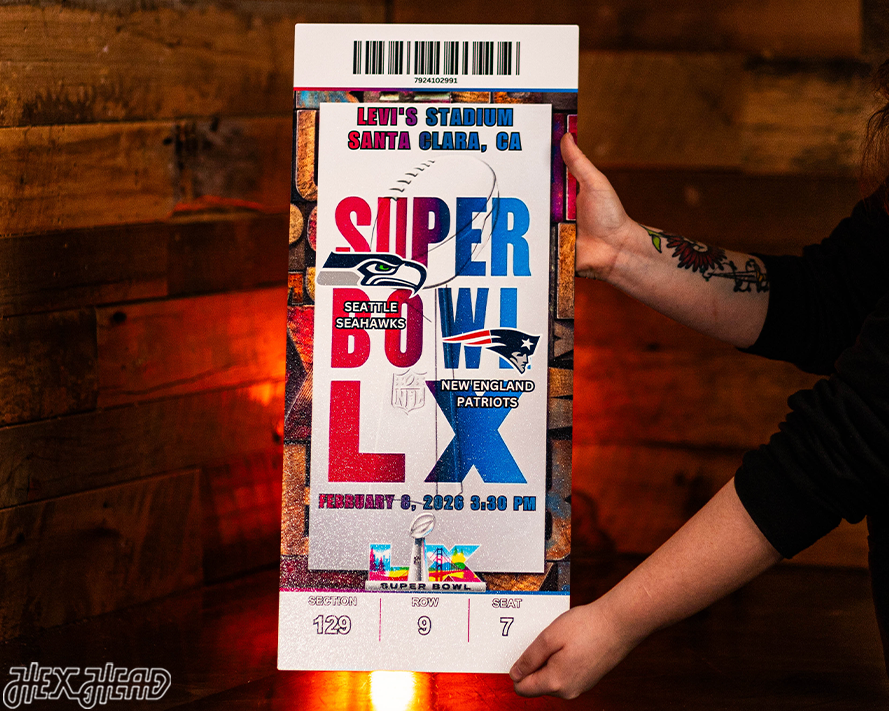 Super Bowl LX Ticket Stub Single Layer Metal Wall Art