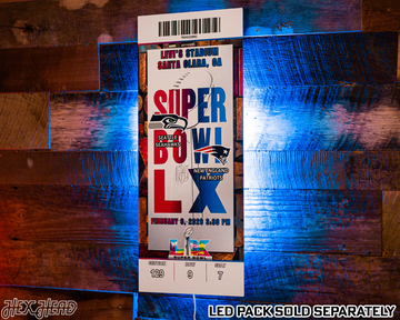 Super Bowl LX Ticket Stub Single Layer Metal Wall Art