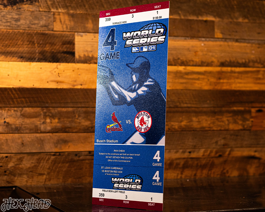 Boston Red Sox 2004 World Series Ticket Stub Single Layer Metal Wall Art