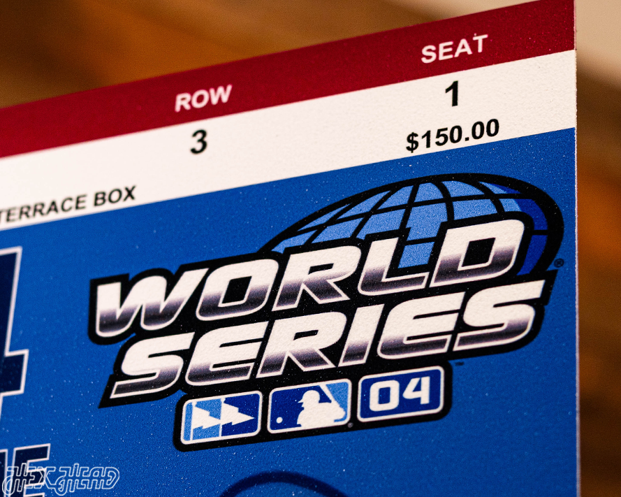 Boston Red Sox 2004 World Series Ticket Stub Single Layer Metal Wall Art