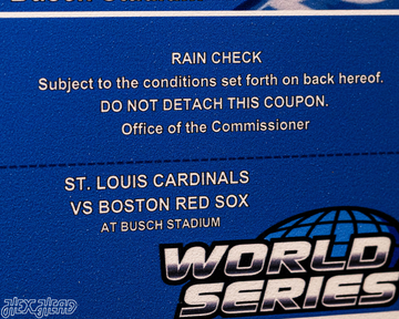 Boston Red Sox Personalized 2004 World Series Ticket Stub Single Layer Metal Wall Art