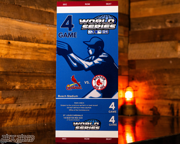 Boston Red Sox 2004 World Series Ticket Stub Single Layer Metal Wall Art