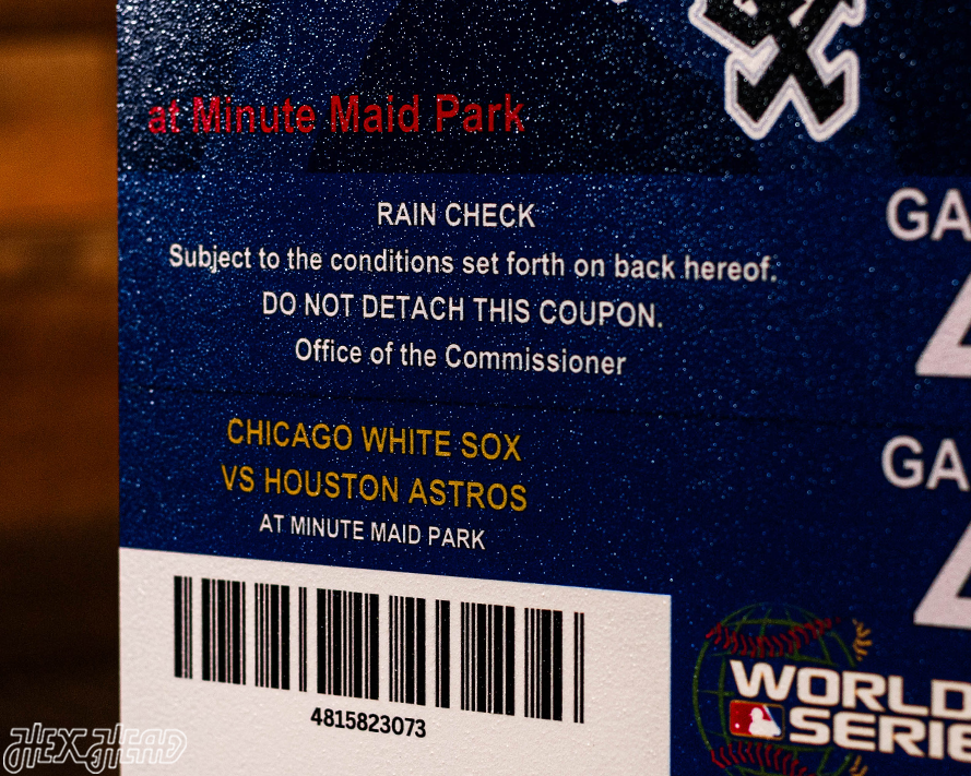 Chicago White Sox 2005 World Series Ticket Stub Single Layer Metal Wall Art