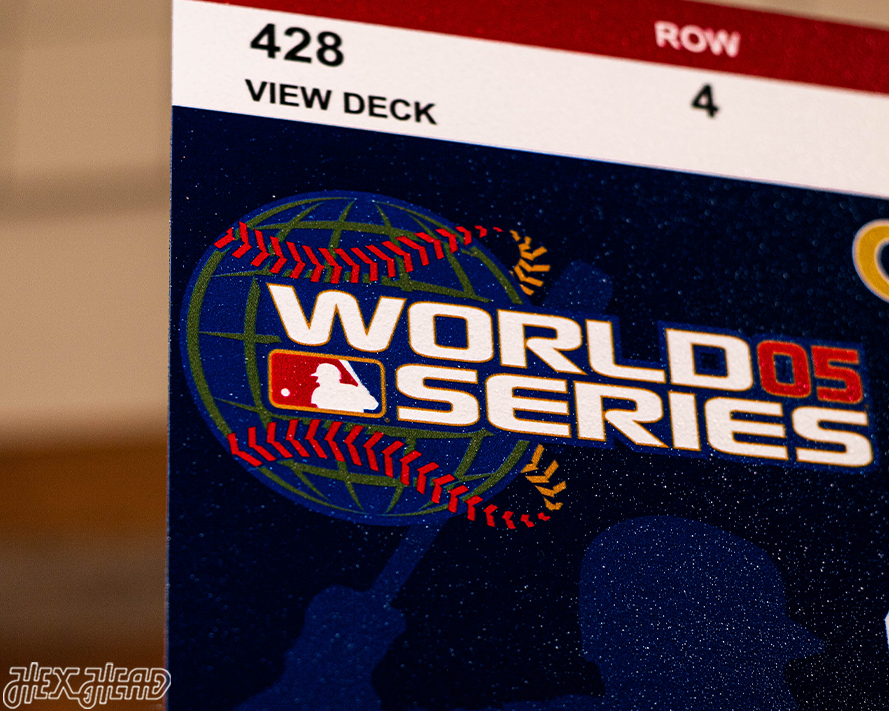 Chicago White Sox Personalized 2005 World Series Ticket Stub Single Layer Metal Wall Art