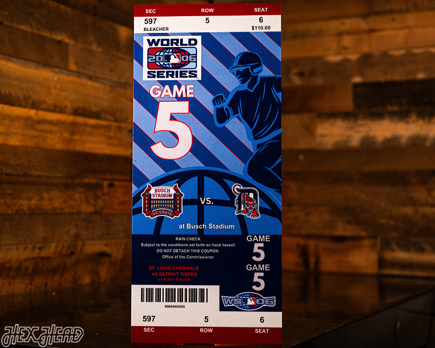 St. Louis Cardinals 2006 World Series Ticket Stub Single Layer Metal Wall Art