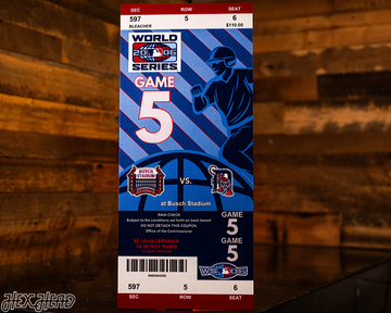 St. Louis Cardinals Personalized 2006 World Series Ticket Stub Single Layer Metal Wall Art