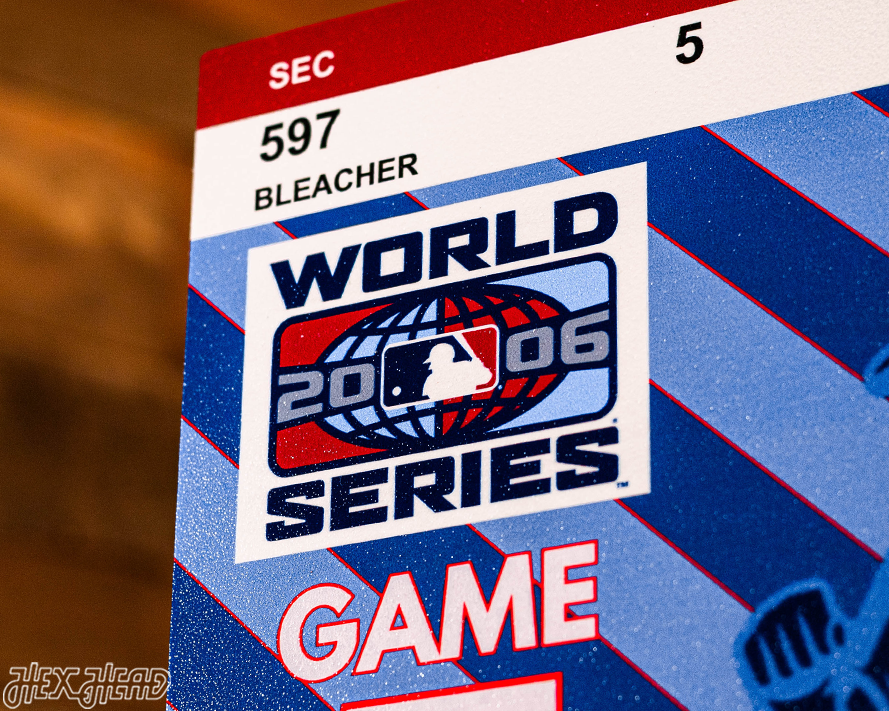 St. Louis Cardinals Personalized 2006 World Series Ticket Stub Single Layer Metal Wall Art