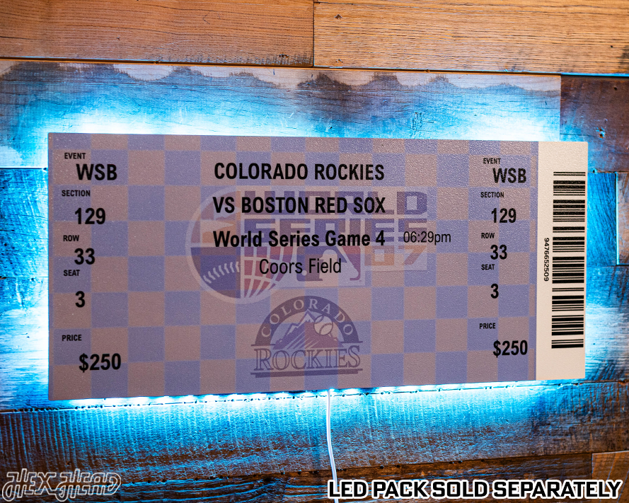 Boston Red Sox Personalized  2007 World Series Ticket Stub Single Layer Metal Wall Art