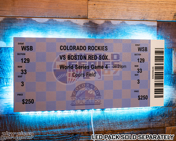 Boston Red Sox Personalized  2007 World Series Ticket Stub Single Layer Metal Wall Art