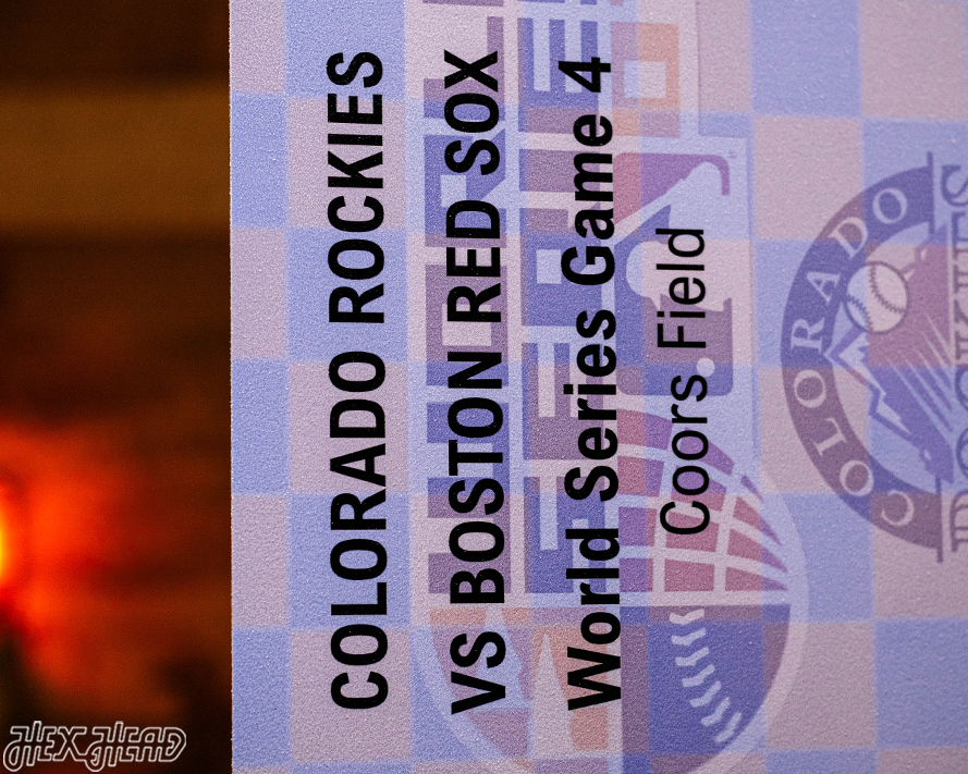 Boston Red Sox 2007 World Series Ticket Stub Single Layer Metal Wall Art