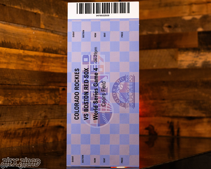 Boston Red Sox 2007 World Series Ticket Stub Single Layer Metal Wall Art