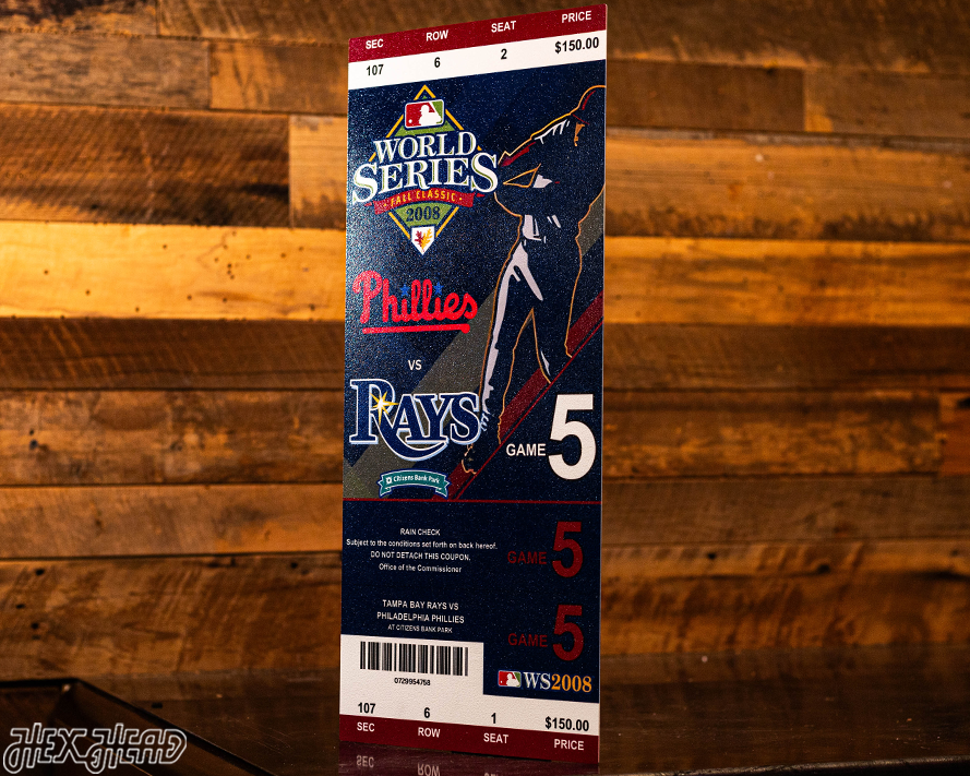 Philadelphia Phillies 2008 World Series Ticket Stub Single Layer Metal Wall Art