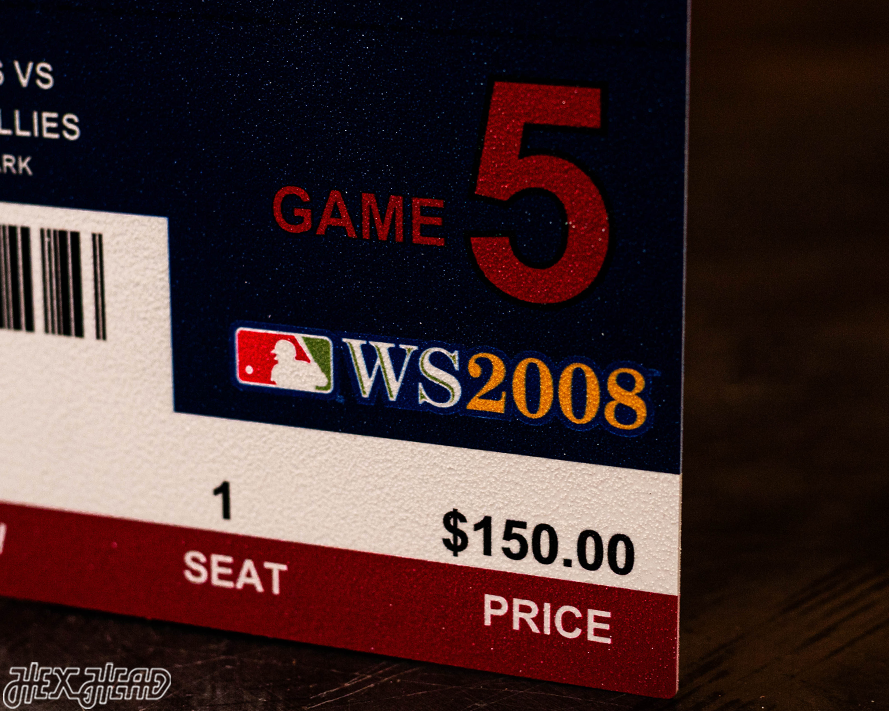 Philadelphia Phillies 2008 World Series Ticket Stub Single Layer Metal Wall Art