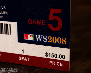 Philadelphia Phillies 2008 World Series Ticket Stub Single Layer Metal Wall Art