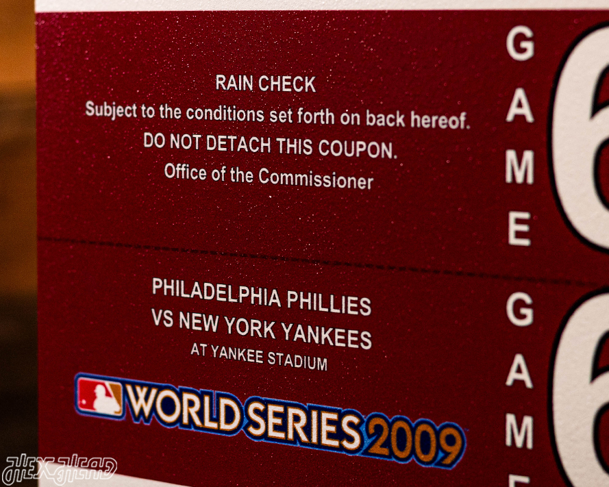 New York Yankees 2009 World Series Ticket Stub Single Layer Metal Wall Art