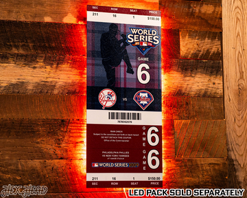 New York Yankees 2009 World Series Ticket Stub Single Layer Metal Wall Art