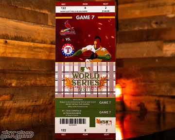 St. Louis Cardinals 2011 World Series Ticket Stub Single Layer Metal Wall Art