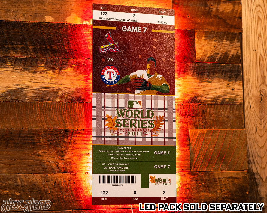 St. Louis Cardinals 2011 World Series Ticket Stub Single Layer Metal Wall Art