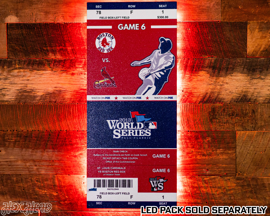 Boston Red Sox 2013 World Series Ticket Stub Single Layer Metal Wall Art