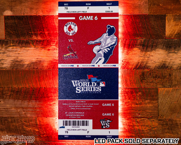 Boston Red Sox Personalized 2013 World Series Ticket Stub Single Layer Metal Wall Art