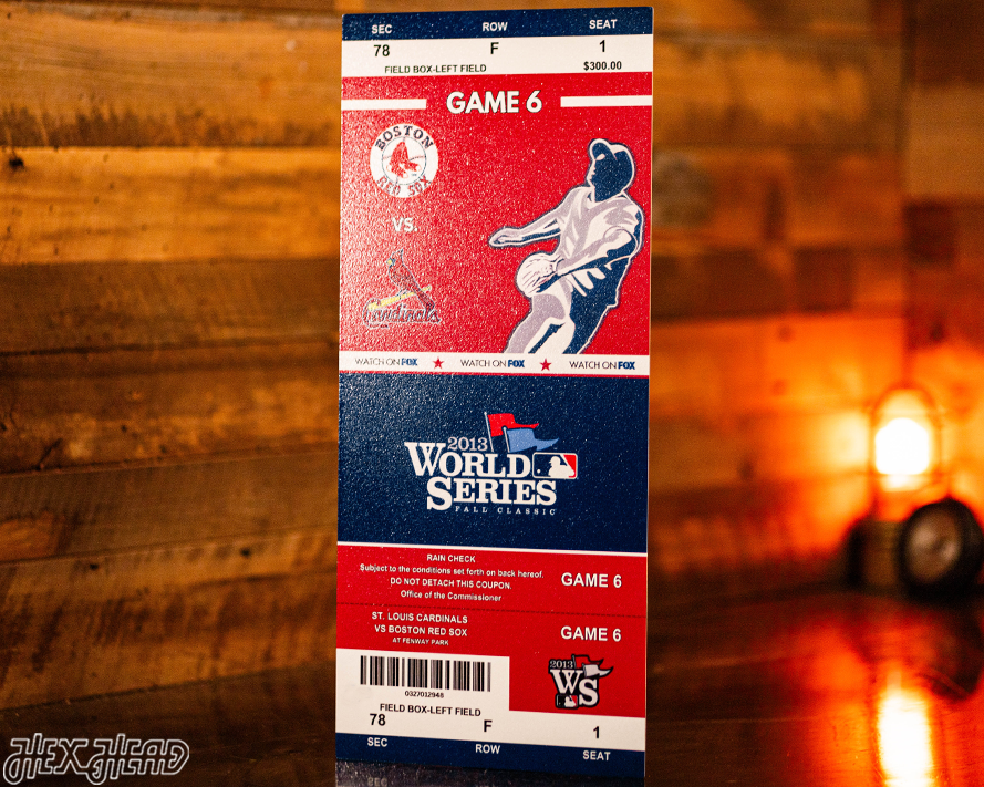 Boston Red Sox 2013 World Series Ticket Stub Single Layer Metal Wall Art