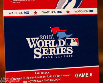 Boston Red Sox Personalized 2013 World Series Ticket Stub Single Layer Metal Wall Art
