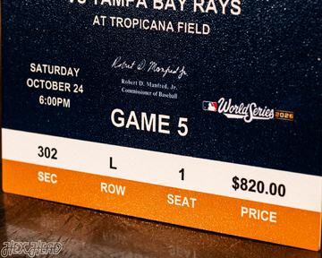 Personalized 2026 World Series Ticket Stub Single Layer Metal Wall Art