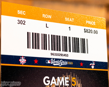 2026 World Series Ticket Stub Single Layer Metal Wall Art
