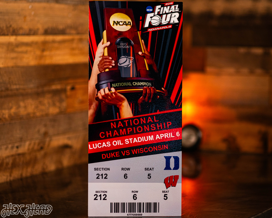 Duke Blue Devils 2015 National Basketball Championship Ticket Stub Single Layer Metal Wall Art