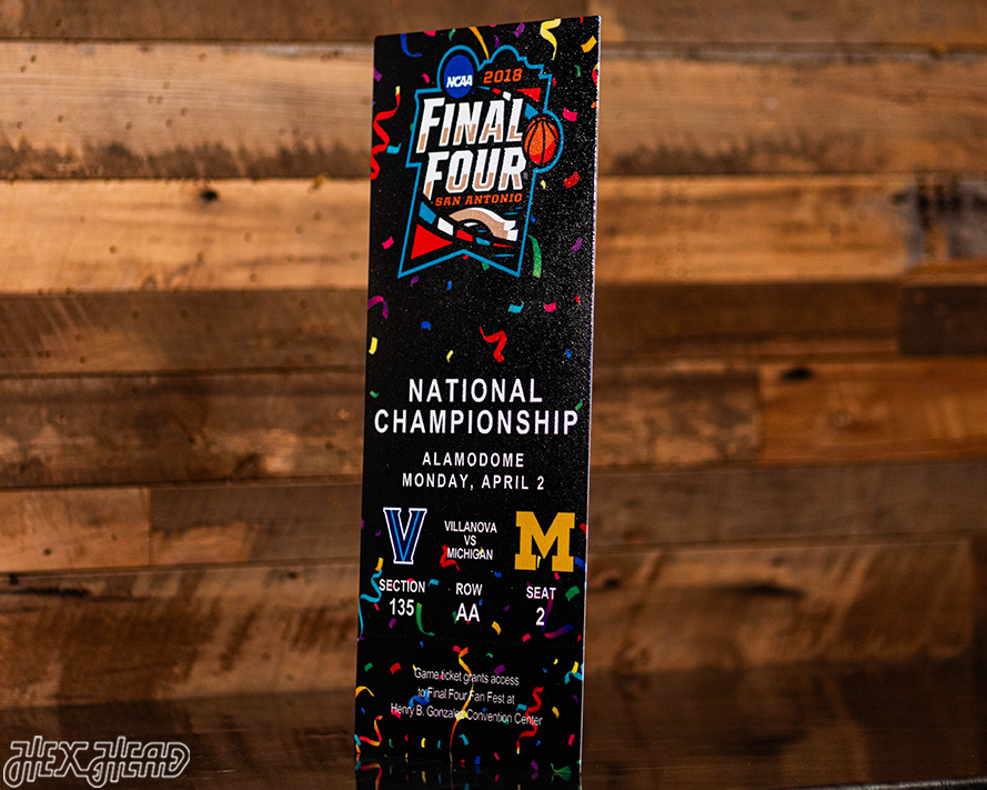 Villanova Wildcats 2018 National Basketball Championship Ticket Stub Single Layer Metal Wall Art