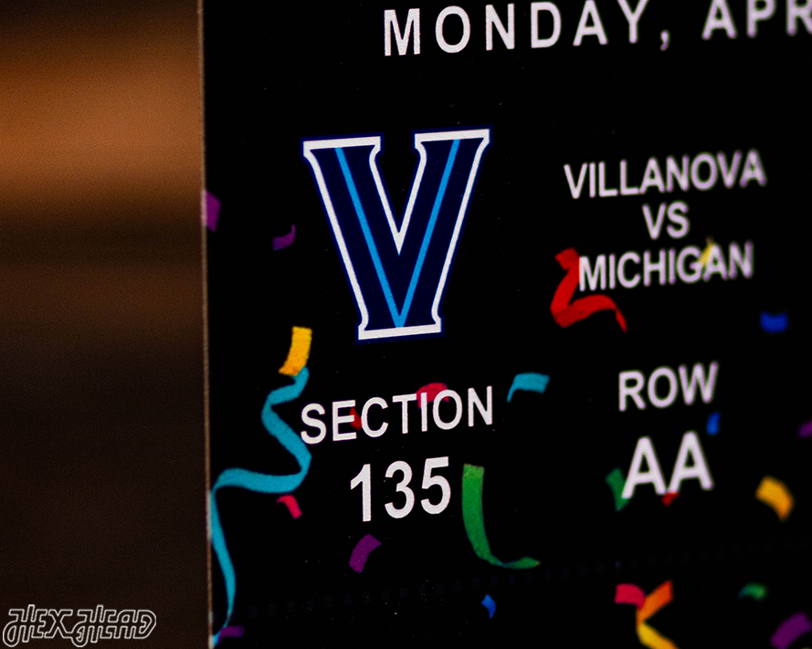 Villanova Wildcats 2018 National Basketball Championship Ticket Stub Single Layer Metal Wall Art