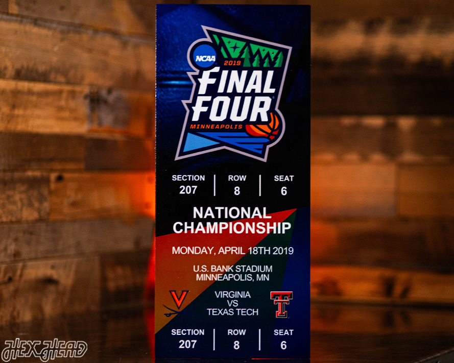 Virginia Cavaliers 2019 National Basketball Championship Ticket Stub Single Layer Metal Wall Art