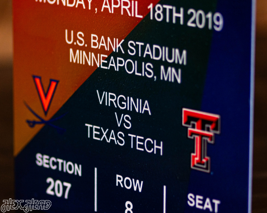 Virginia Cavaliers 2019 National Basketball Championship Ticket Stub Single Layer Metal Wall Art