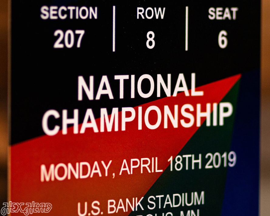 Virginia Cavaliers 2019 National Basketball Championship Ticket Stub Single Layer Metal Wall Art