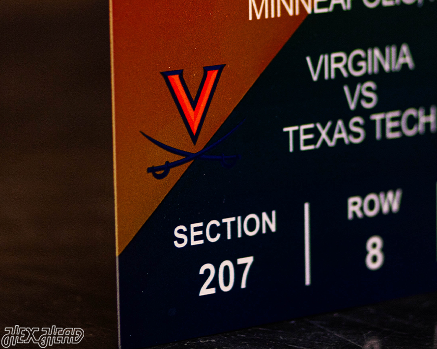 Virginia Cavaliers 2019 National Basketball Championship Ticket Stub Single Layer Metal Wall Art