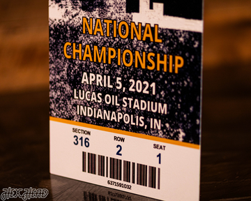 Baylor Bears 2021 National Basketball Championship Ticket Stub Single Layer Metal Wall Art