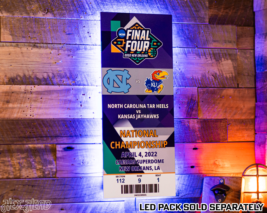 Kansas Jayhawks 2022 National Basketball Championship Ticket Stub Single Layer Metal Wall Art
