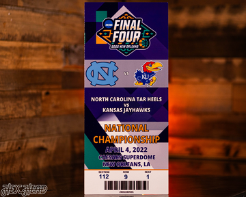 Kansas Jayhawks 2022 National Basketball Championship Ticket Stub Single Layer Metal Wall Art