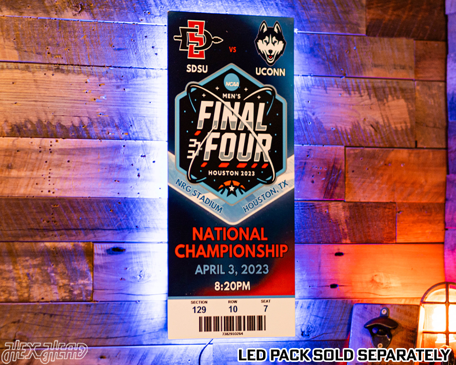UCONN Huskies 2023 National Basketball Championship Ticket Stub Single Layer Metal Wall Art