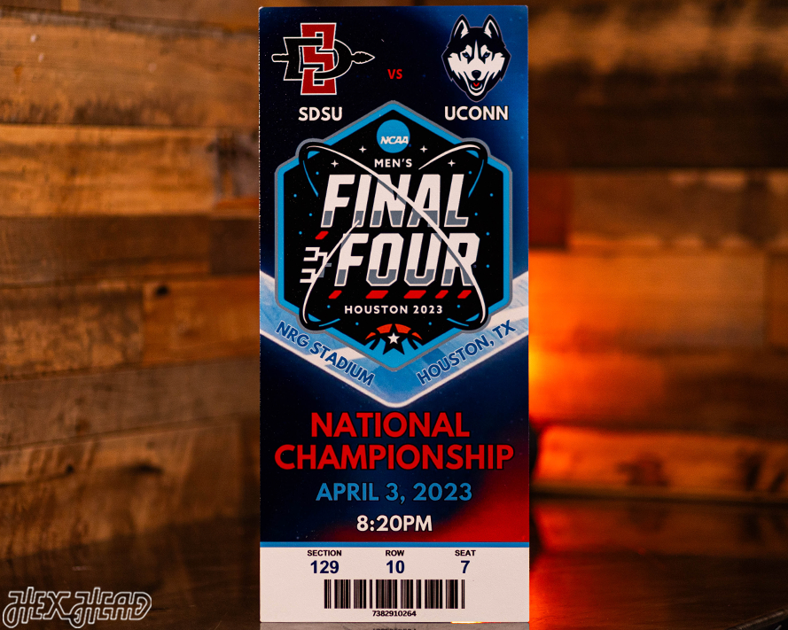UCONN Huskies 2023 National Basketball Championship Ticket Stub Single Layer Metal Wall Art