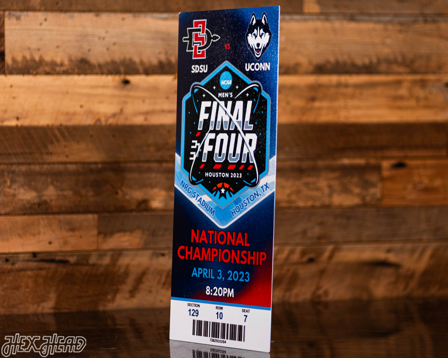 UCONN Huskies 2023 National Basketball Championship Ticket Stub Single Layer Metal Wall Art