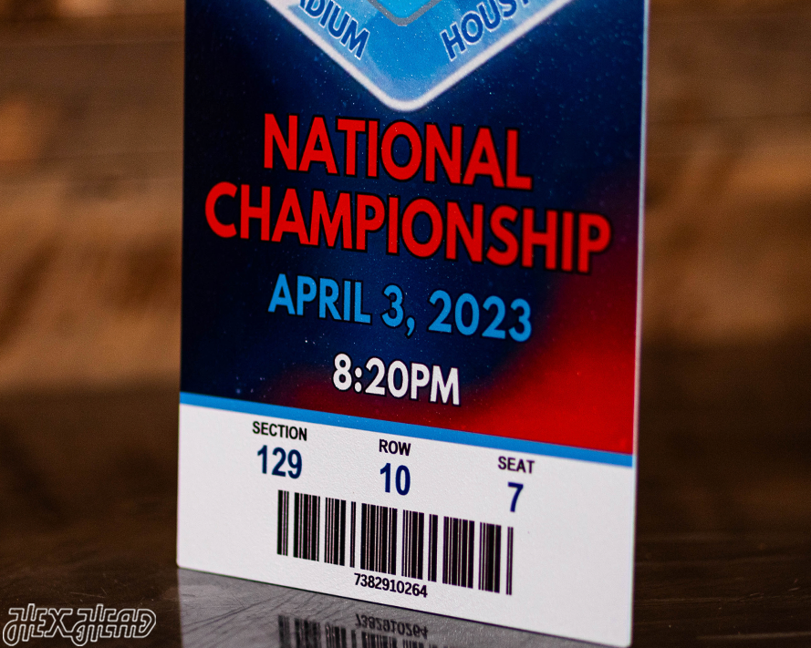 UCONN Huskies 2023 National Basketball Championship Ticket Stub Single Layer Metal Wall Art