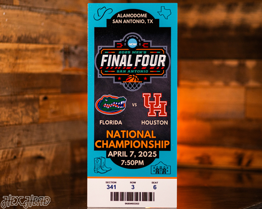 Florida Gators 2025 National Basketball Championship Ticket Stub Single Layer Metal Wall Art