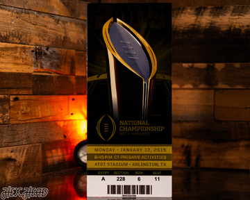 Ohio State Personalized 2015 National Championship Ticket Stub Single Layer Metal Wall Art