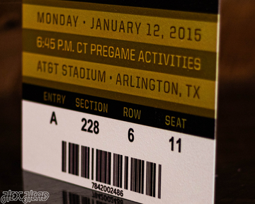 Ohio State Personalized 2015 National Championship Ticket Stub Single Layer Metal Wall Art