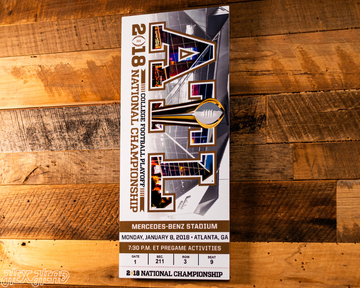 Alabama Crimson Tide 2018 National Championship Ticket Stub Single Layer Metal Wall Art