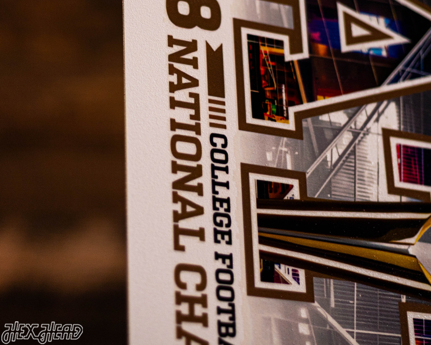 Alabama Crimson Tide 2018 National Championship Ticket Stub Single Layer Metal Wall Art