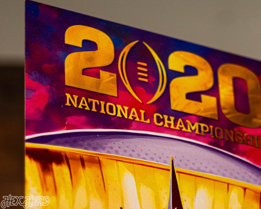 LSU Tigers Tide 2020 National Championship Ticket Stub Single Layer Metal Wall Art