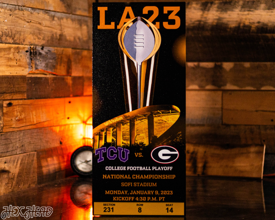 Georgia Bulldogs 2023 National Championship Ticket Stub Single Layer Metal Wall Art